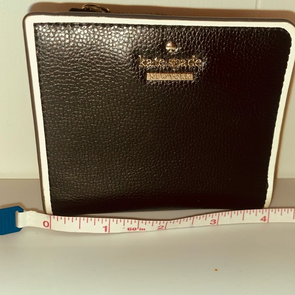 Kate Spade small zip around wallet. Black and white trim. - Picture 4 of 13